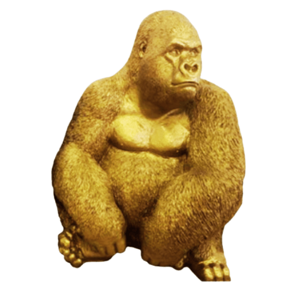 Resine Sculpture Gorille 75CM Jaune RONALD - S&C