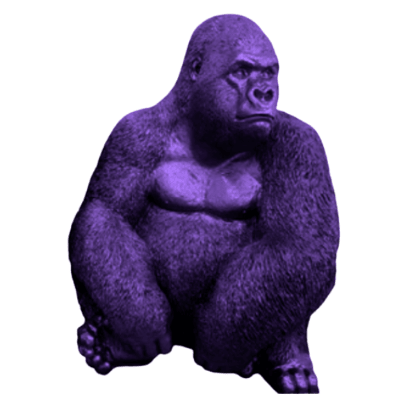 Resine Sculpture Gorille 75CM Violet ZALDOR - S&C