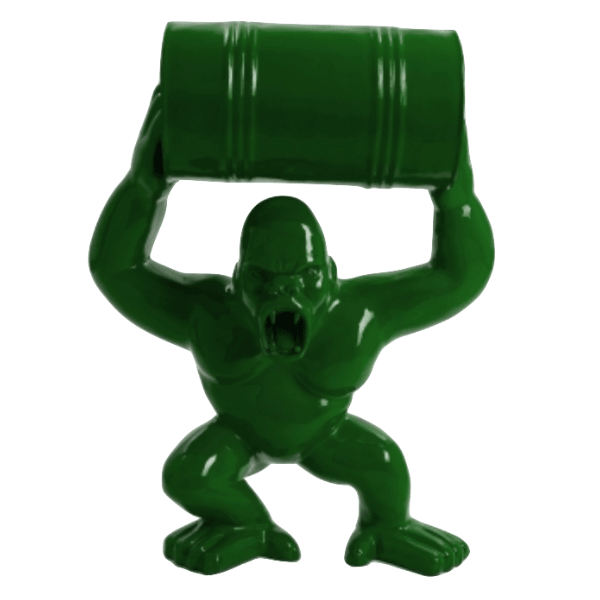 Resine Sculpture Gorille 100 CM Vert GILVER - S&C