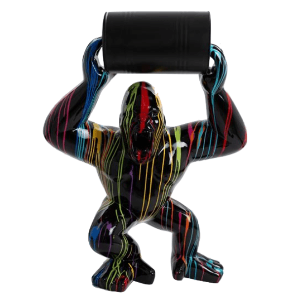 Resine Sculpture Gorille 140CM Multi Couleur LUCIDUS - S&C