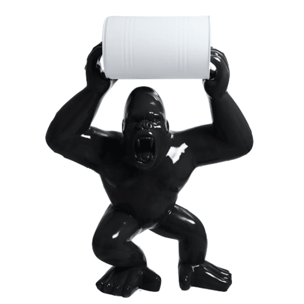 Resine Sculpture Gorille 140CM Noir LUCIE - S&C