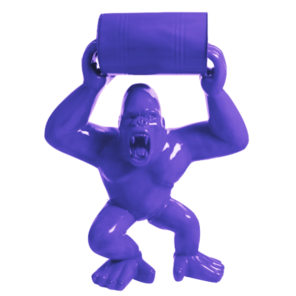 Resine Sculpture Gorille 260cm Violet LYCHEE - S&C
