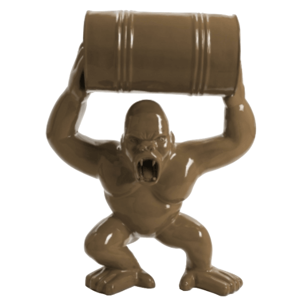 Resine Sculpture Gorille 40cm Marron FALEN - S&C