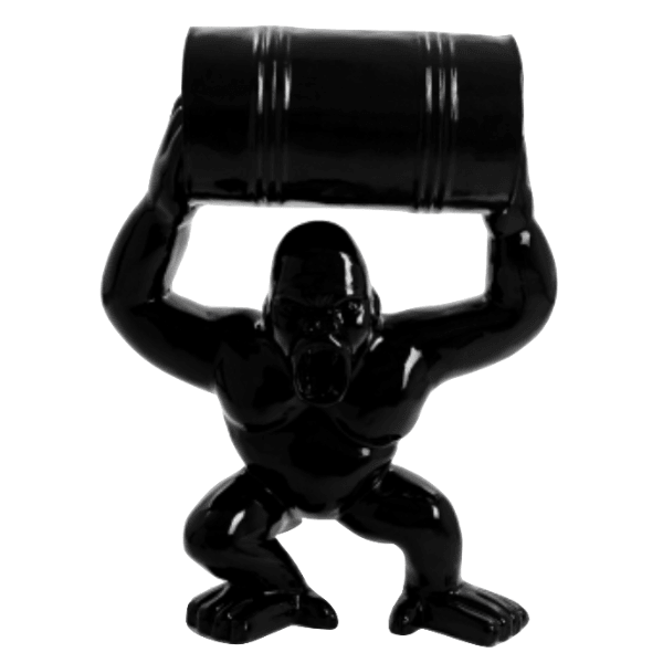 Resine Sculpture Gorille 40cm Noir THERAN - S&C