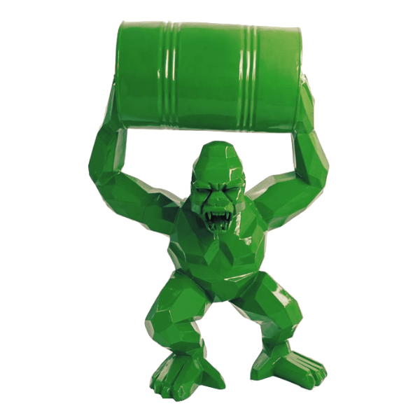 Resine Sculpture Gorille 135CM Vert OREL - S&C