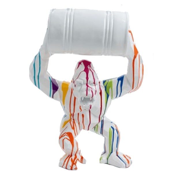 Resine Sculpture Gorille 70cm Multicolore FIDELIS - S&C