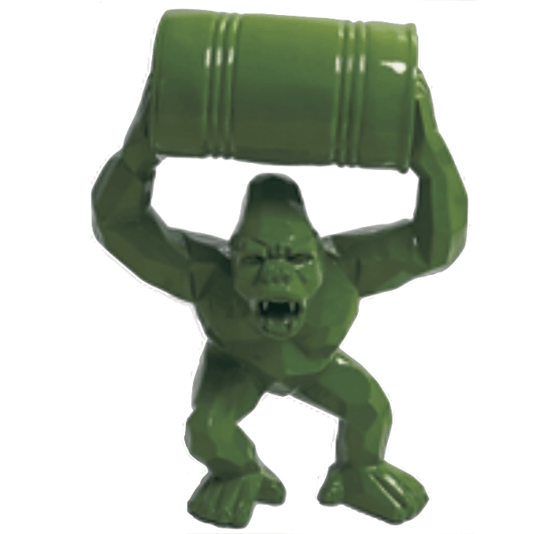 Resine Sculpture Gorille 95cm Vert Kaki NOLAN - S&C