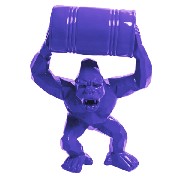 Resine Sculpture Gorille 95cm Violet TILDI - S&C