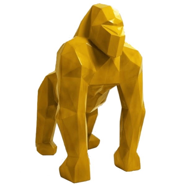 Resine Sculpture Gorille 140CM Jaune ELDAN - S&C