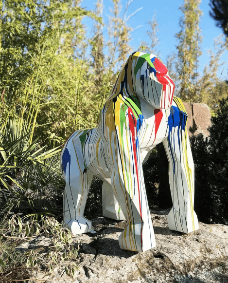 Resine Sculpture Gorille 140CM Multicolore MONTEL - S&C