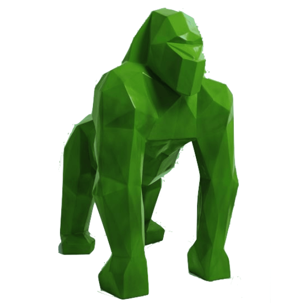 Resine Sculpture Gorille 140CM Vert AELIANE - S&C