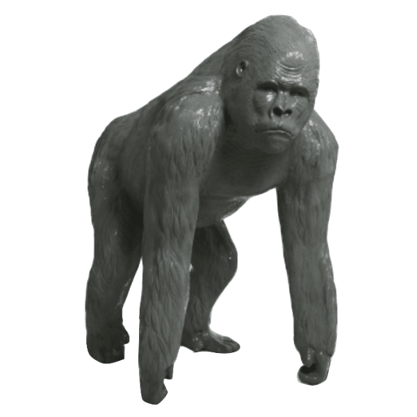 Resine Sculpture Gorille 130CM Gris JOLAN - S&C