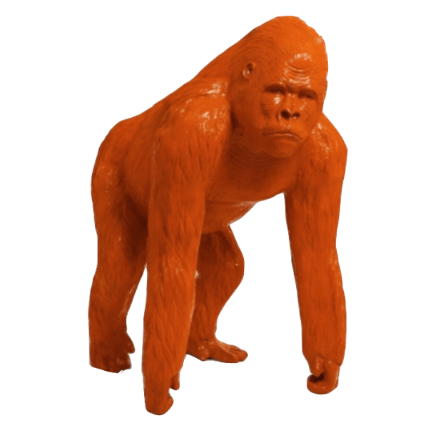 Resine Sculpture Gorille 130CM Orange MIKAL - S&C