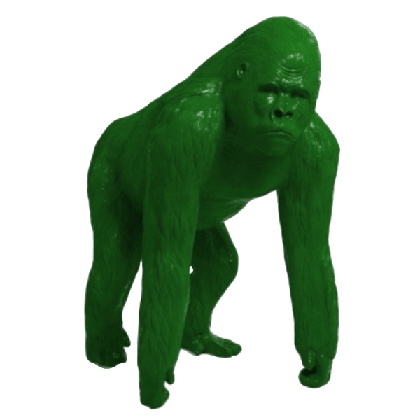 Resine Sculpture Gorille 130CM Vert JALMIR - S&C