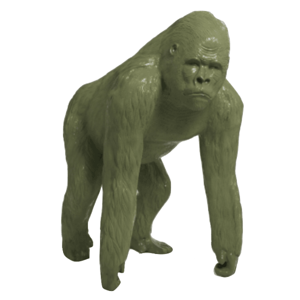 Resine Sculpture Gorille 130 CM Vert Kaki XENOR - S&C