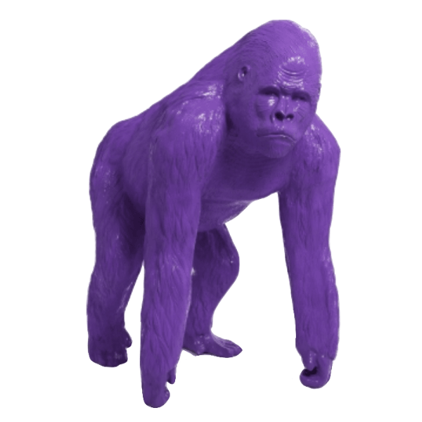 Resine Sculpture Gorille 130CM Violet JELAN - S&C