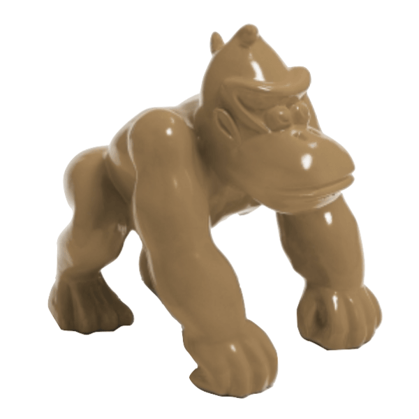Resine Sculpture Gorille 40CM Marron ELYO - S&C