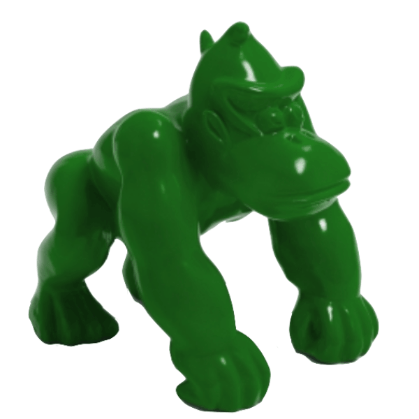 Resine Sculpture Gorille 40 CM Vert HARTIN - S&C