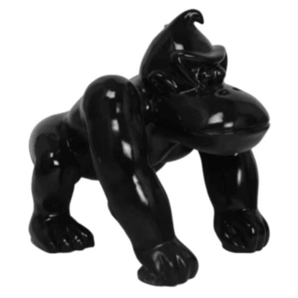 Resine Sculpture Gorille 70CM Noir MATIS - S&C