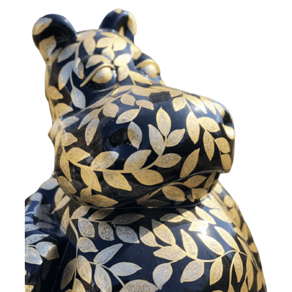 Resine Sculpture Hippopotame 100cm Multicolore TOLAN - S&C
