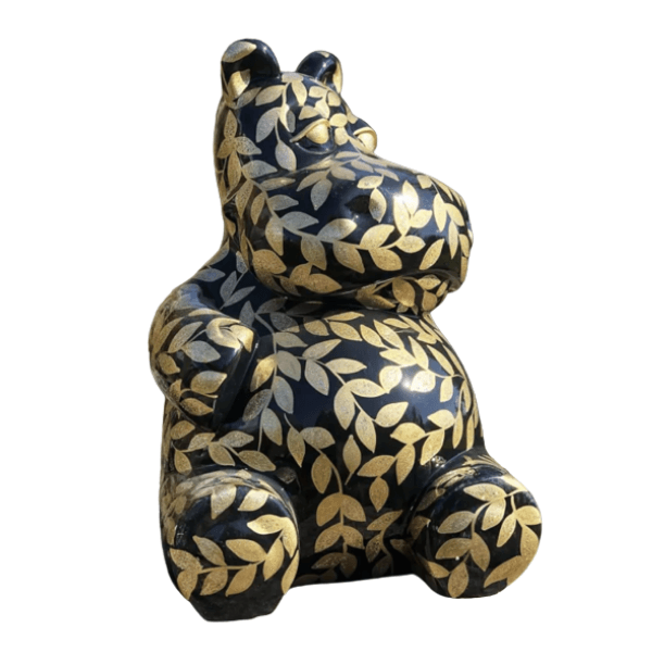 Resine Sculpture Hippopotame 15CM Multicolore LORIANE - S&C