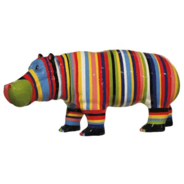 Resine Sculpture Hippopotame 180CM Multicolore ZENITH - S&C