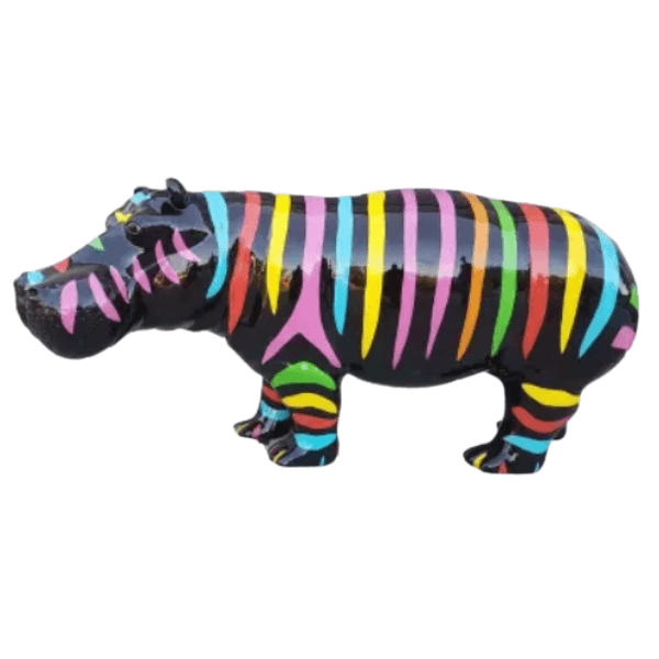 Resine Sculpture Hippopotame 180 CM Reglisse HILMONT - S&C