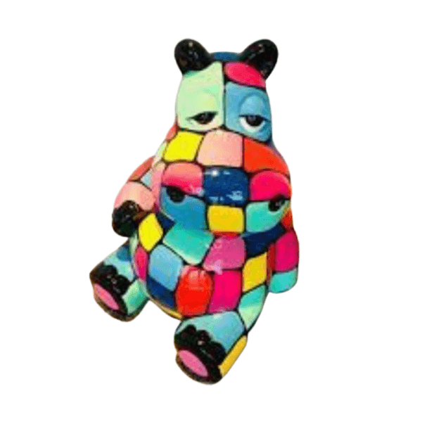 Resine Sculpture Hippopotame 25CM Multicolore LYSTA - S&C