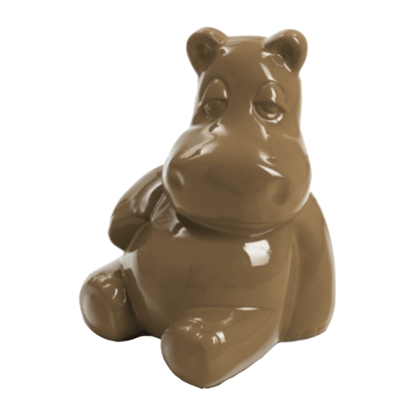 Resine Sculpture Hippopotame 25cm Marron JOVEN - S&C
