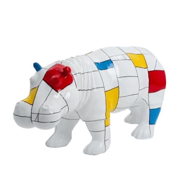 Resine Sculpture Hippopotame 95 CM Multicolore NEMO - S&C