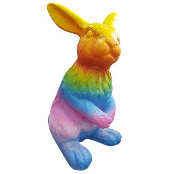 Resine Sculpture Lapin 115CM Arc En Ciel JOLIE - S&C