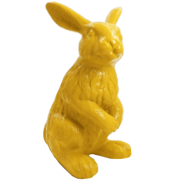 Resine Sculpture Lapin 115CM Jaune GILIAN - S&C