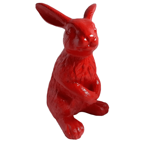 Resine Sculpture Lapin 115cm Rouge ELDAN - S&C