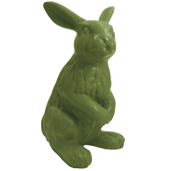 Resine Sculpture Lapin 115CM Vert Kaki LORIM - S&C