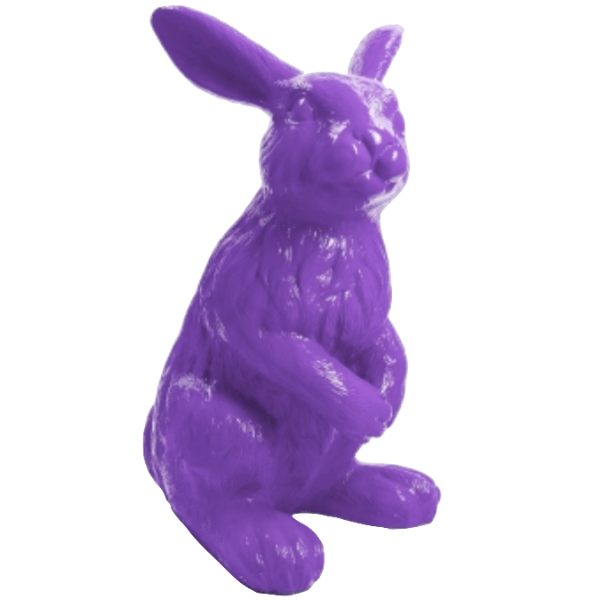 Resine Sculpture Lapin 115cm Violet LIONEL - S&C