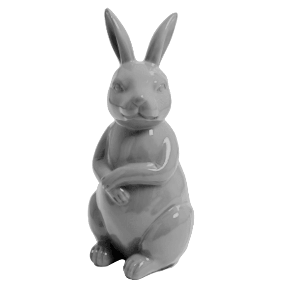 Resine Sculpture Lapin 35CM Gris MELDOR - S&C