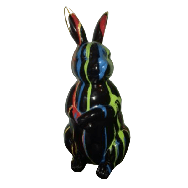 Resine Sculpture Lapin 35CM Multicolore NELVIO - S&C