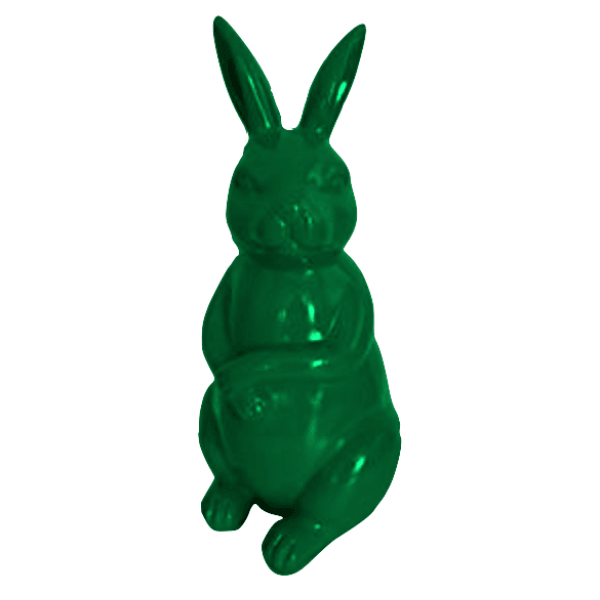 Resine Sculpture Lapin 35CM Vert LORIM - S&C