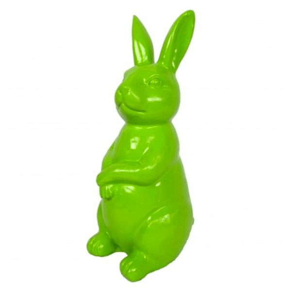 Resine Sculpture Lapin 35CM Vert Pomme LYSANDRE - S&C