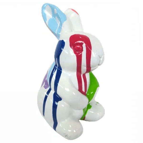Resine Sculpture Lapin 60CM Multi Coulure BLINDA - S&C