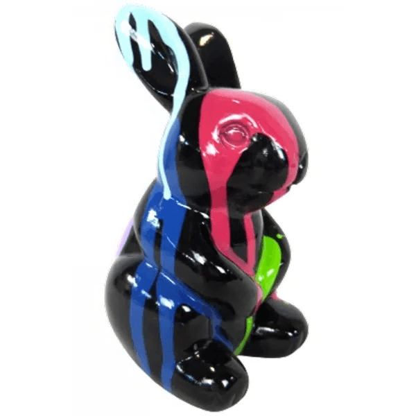Resine Sculpture Lapin 60CM Multicolore JALIS - S&C
