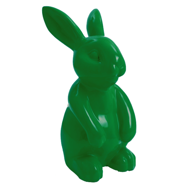 Resine Sculpture Lapin 60CM Vert AZULINE - S&C