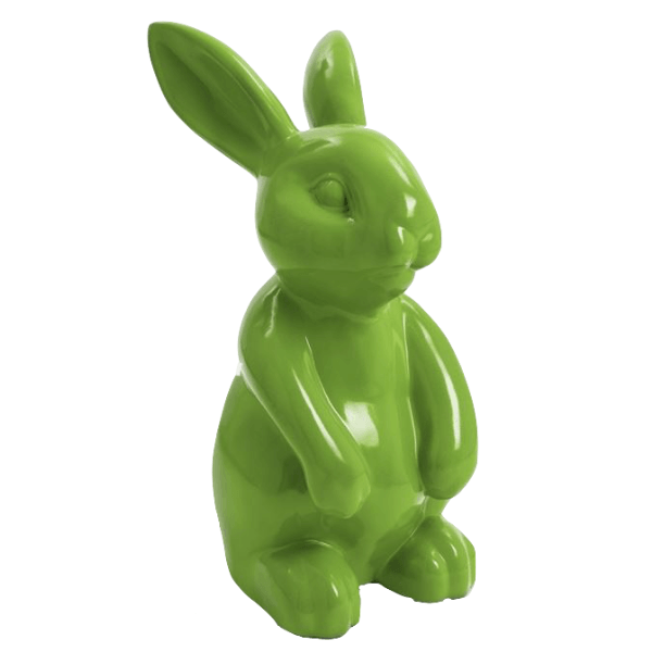 Resine Sculpture Lapin 60CM Vert Pomme LORIEN - S&C