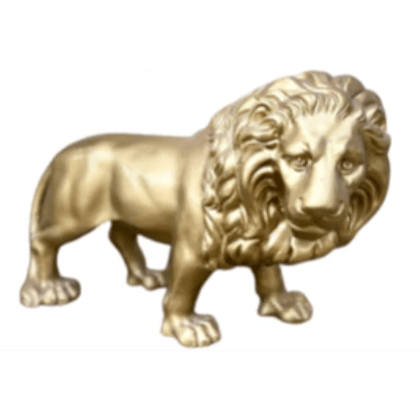 Resine Sculpture Lion 190CM Doré ROLAND - S&C