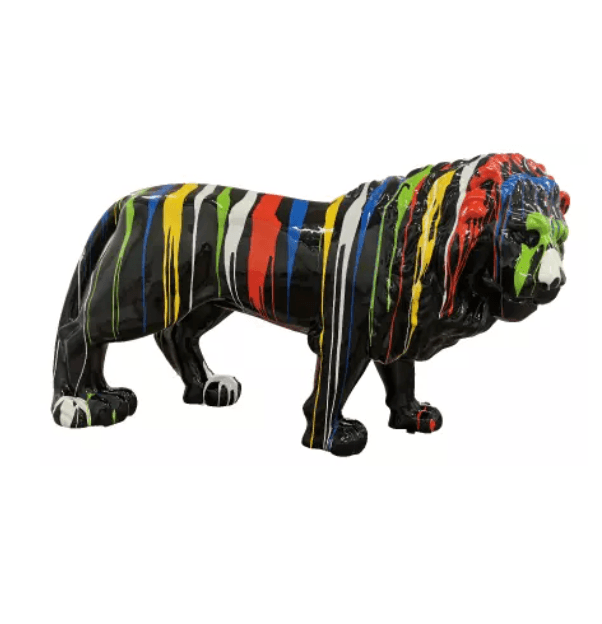 Resine Sculpture Lion 190CM Multicolore RIVAN - S&C
