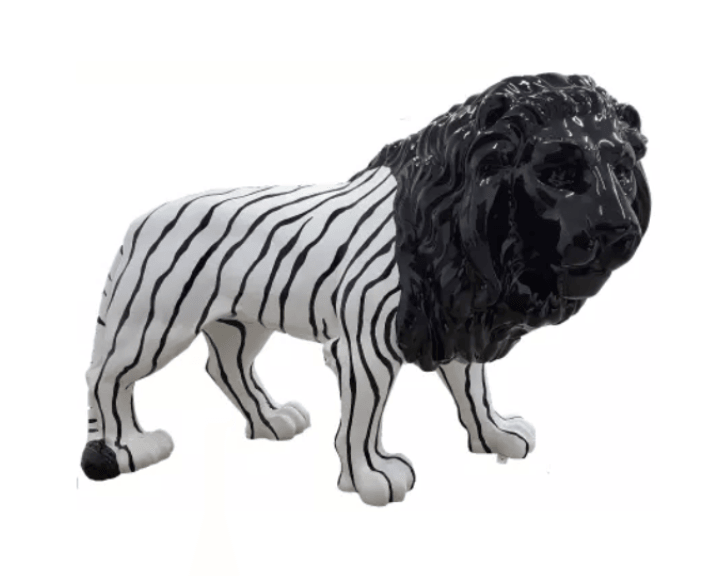 Resine Sculpture Lion 190CM Reglisse HEMERIA - S&C