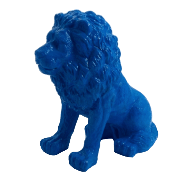 Resine Sculpture Lion 65CM Bleu VINCENT - S&C
