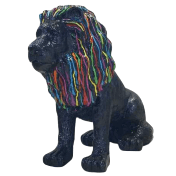 Resine Sculpture Lion 65CM Multicolore NERIS - S&C