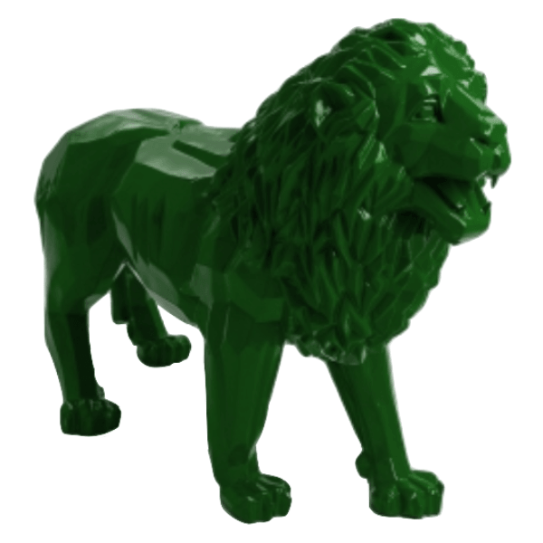 Resine Sculpture Lion 100cm Vert LIOREN - S&C