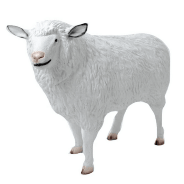 Resine Sculpture Mouton 110CM Blanc MATIS - S&C